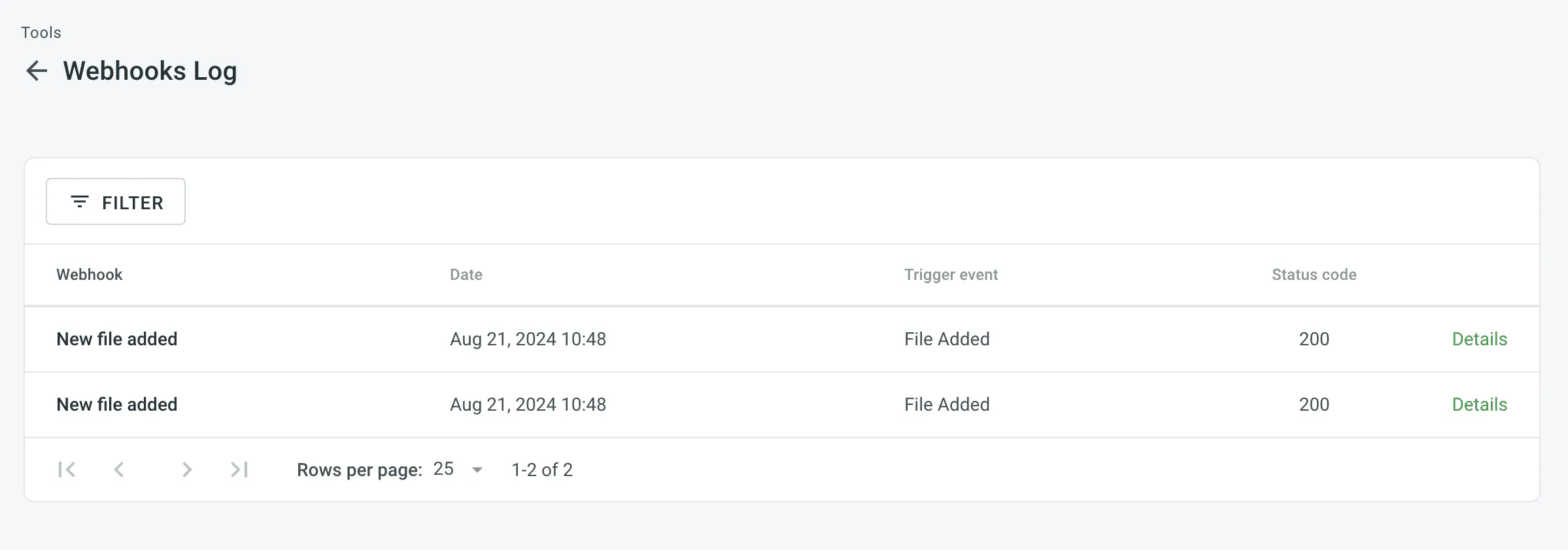 Webhook-Protokoll